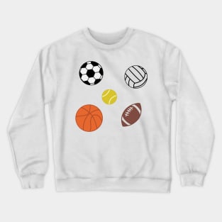 sport balls print design Crewneck Sweatshirt